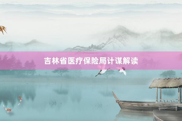 吉林省医疗保险局计谋解读